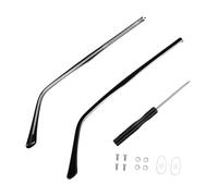 IMIKEYA Bras De Lunettes De Remplacement Adaptable En Métal - 1 Paire De Branches Pour Lunettes De Soleil - Accessoires Universels En Noir