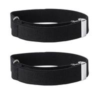 IMIKEYA Brassard Élastique Réglable pour Manches de Chemise Sangle de Bras Noire Lot de 2 Paires Manchon Ajustable pour Homme et Femme Accessoire Pratique pour Maintien des Manches