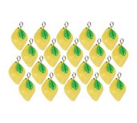 IMIKEYA Breloques Agrume Faciles à Utiliser Cordons ou Chaînes 20 Pièces en Résine Jaune pour Création Bijoux DIY pour Camping et Fabrication de Colliers