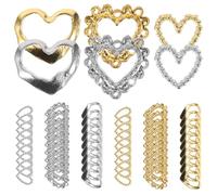 IMIKEYA Breloques pour Ongles en Métal de Cœur 60 Pièces Décorations Nail Art Kawaii Petites Fournitures de Manucure pour Femmes Accessoires Nail Art pour Fêtes et Mariages