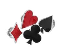 IMIKEYA Broche Carte à Jouer Poker En Métal Couleur Délicate Lot De 4 Pièces Polyvalente Femme Mode Pour Paquet à Dos Chapeau Costume Tenue