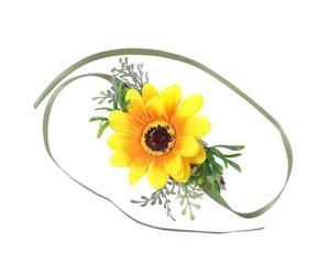 IMIKEYA Broche de Mariage Fleurie en Tissu de Soie 2pcs Style Champêtre Vert, Accessoire Décoratif pour Demoiselles D'honneur et Mariées, pour Anniversaire ou Bal