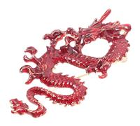 IMIKEYA Broche Décorative Dragon Chinoise En Métal Rouge, Épinglette Fantaisie Unisexe, Accessoire Zodiaque Chinois Pour Vêtements, Manteaux Et Robes, Petite Broche Animale Élégante