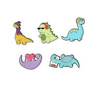 IMIKEYA Broche Dinosaure Colorée 5pcs En Alliage Badge Accessoire De Mode Pour Vêtements Pour Garçon Et Filles Et Adultes Décoration De Fête Et Casual Adorable Et Unique