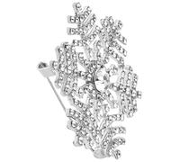 IMIKEYA Broche Flocon de Neige en Alliage Argenté Cristaux Étincelants Épingle à Broche pour Femmes Accessoire de Mariage et Tenue Élégante Bijou Décoratif pour Vêtements