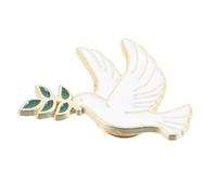IMIKEYA Broche Oiseau de la Paix en Métal Branche d'Olivier Épingle à Châle Vintage pour Femmes Bijou de Revers Symbole de Paix Accessoire Décoratif pour Vêtements et Paquet Présent