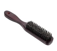 IMIKEYA Brosse à Barbe en Bois Rouge Poils de Blaireau - Brosse Moustache pour Hommes - Entretien Visage et Barbe - Nettoyage - Accessoire Rasage Naturel et Artisanal