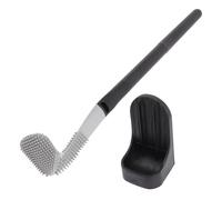 IMIKEYA Brosse à Récurer pour Toilettes Support Noir, Ensemble 1 Set en PP TPR, Séchage Rapide Angle Mort, pour Salle de Bain et Centre Commercial