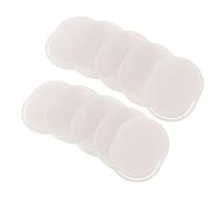 IMIKEYA Brosse à Shampoing Brosse de Massage du Cuir Chevelu Blanche Ovale 10 Pièces en Plastique Souple, Légère et Compacte pour Bain et Utilisation Extérieure