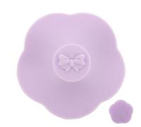 IMIKEYA Brosse à Shampoing Pour Bébé Brosse Exfoliante En Silicone Laveur De Croûtes De Lait Brosse De Bain Pour Bébé En Forme De Fleur Petite Brosse Violet Gel De Silice