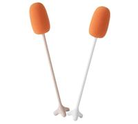 IMIKEYA Brosse Éponge Pour Bouteille à Long Manche 2 Pièces Blanc Et Rose Nettoyage Profond Sans Rayure Goupillon Ménager Polyvalent Pour Biberon, Tasse Et Bouteille D'eau