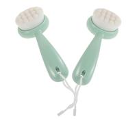 IMIKEYA Brosse Sèche Visage 2pcs avec Long Manche Design et Poils Doux pour Nettoyage Profond et Exfoliation Manuelle la Maison Voyage