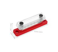 IMIKEYA Bus Bar Électrique Voies avec Base Rouge et Couvercle Bloc de Distribution Haute Intensité pour Camping Cars Bateaux et Véhicules de Loisirs Gestion Thermique et Connexions