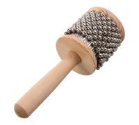IMIKEYA Cabasa pour Garçon et Filles Léger et Unique en Acier Inoxydable et Bois, Instrument de Percussion Musical pour Garçons et Filles Dès la Petite Enfance