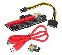 IMIKEYA Câble D’Extension Pcie Ver009S Noir pour Cartes Graphiques GPU Externe 1X vers 16X Accessoire Informatique Compatible Minage et Ordinateur Portable Connecteur Haute Stabilité