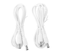 IMIKEYA Câble de Remplacement Cordon Dc 1m 2 Pièces Blanc en Plastique et Métal, Performance Stable pour Perceuse à Ongles à Poignée pour Manucure et Salon de Beauté