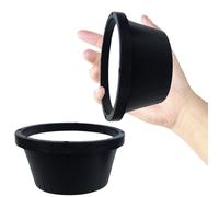 IMIKEYA Cache Haut-Parleur de Voiture Coussinet de Facile à Installer 6,5 Pouces en Abs Étanche Pack de 2 Pièces Noir pour Système Audio Automobile