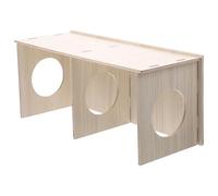 IMIKEYA Cachette en bois pour hamster avec surface à peindre soi-même pour hamster, cochon d'Inde, rat, petit animal domestique 35,6 x 15,2 x 2,5 cm