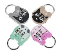 IMIKEYA Cadenas à Combinaison Multifonction 4pcs Mini Cadenas Digitaux en Acier Inoxydable Résistants aux Intempéries pour Armoire et Clôture Usage Quotidien
