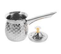 IMIKEYA Cafetière à Poignée en Acier Inoxydable 400ml pour Restaurant et Hôtel, Pot à Lait Multifonction Vintage Argenté Design Ergonomique