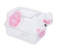 IMIKEYA Cage de Transport Portable en Plastique Observation Claire et Accessoires d'alimentation pour Hamster et Cochon d'Inde pour Promenade et Sortie