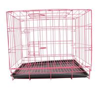IMIKEYA Cage pour Animaux Cage pour Chiens De Petite Et Moyenne Conception Durable Couleur Rose pour Chiens Et Petits Rongeurs