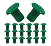 IMIKEYA Capuchons de Canne de Jardin Ronds 25 Pièces en Plastique Vert | Protection pour Tiges, Insertion au Sol, Maintien Stable, Résistance à L’usure, Usage Extérieur