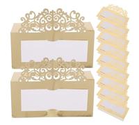 IMIKEYA Cartes de Placement en Papier Or 20 Pcs, Style Européen Espace Nom et Numéro, pour Banquets et Fêtes de Mariage, Décoration Élégante