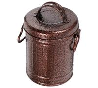 IMIKEYA Cendrier Métal Galvanisé avec Couvercle Résistant Décoloration Petit Seau Portable pour Intérieur et Extérieur Adapté Maison Bureau Bar Restaurant