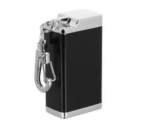IMIKEYA Cendriers pour Cigarettes Cendrier de Poche Portable - de Voyage en métal ignifugé avec Porte-clés et Tube collecteur de mégots Noir pour l'extérieur