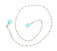 IMIKEYA Chaîne Anti-Perte Magnétique pour Écouteurs sans Fil, Lanière Légère en Acier Titane et Silicone, Couleur Noire et Dorée, Accessoire Sport Portable Compatible avec Écouteurs