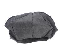 IMIKEYA Chapeau de poupée pour tête de 28 à 33 cm, béret de détective en coton, accessoire de poupée miniature en peluche pour robe et accessoires photo, gris foncé