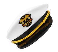 IMIKEYA Chapeau Marin Garçon Fille Blanc Respirant Casquette Plate Confortable et Durable pour Fêtes et Déguisements Nautiques