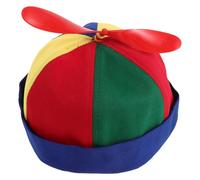 IMIKEYA Chapeau Melon en Coton Confortable avec Hélice Détachable pour Garçon et Filles en Plastique Design Moulin à Vent Coloré, pour Fêtes Costumées et Sorties Décontractées
