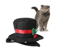 IMIKEYA Chapeau Noir pour Animal De Compagnie Réglable en 100% Coton Accessoire De Costume pour Noël Et Halloween Taille Unique pour Chien Et Chat pour Événements Formels Et Séances Photo