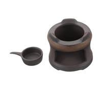 IMIKEYA Chauffe-théière Céramique Japonaise Base Chauffante Résistante Chaleur Chauffe-Plats sans Électricité pour Thé Potage et Cire Support Décoratif Artisanal pour Salon et Cuisine