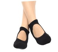 IMIKEYA Chaussettes de Yoga Antidérapantes Noires pour Femmes Coton Respirant avec Grip Gel pour Pilates et Exercices Confortable et Stable