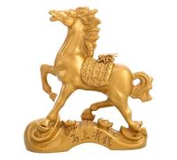 IMIKEYA Cheval doré du Zodiaque Chinois : Ornement 2026 - Décoration Feng Shui Année du Cheval pour Le Nouvel an Lunaire