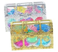 IMIKEYA Coffre Trésor de Jouets de Plongée pour Garçon et Filles avec Jouets de Bain Amusants Ensemble de 10 Pièces Activités de Fête et à la Plage