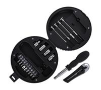 IMIKEYA Coffret Outils Complet Rangement Organisé 20 Pièces en Acier Carbone et Plastique Forme Roue, Trousse à Outils Multifonction pour Réparation Domestique
