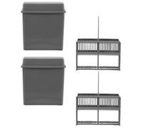 IMIKEYA Coffret Plastique pour Rangement de Lames de Microscope 2 Sets Fentes Anti-débordement pour Laboratoire Préservant L'intégrité des Expériences