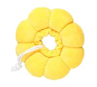 IMIKEYA Collier de Récupération pour Chien et Animal de Compagnie en Coton PP Doux et Léger, Forme Créative Jaune, Après Opération pour Protection