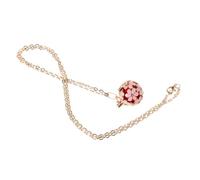 IMIKEYA Collier Diffuseur Dhuile Essentielle de Lave Pendentif Cage Fleur Mexicaine Ajourée pour et Parfum Naturel de Mode Rose pour Femme