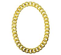 IMIKEYA Collier Exagéré Plastique Doré pour Femmes Accessoire de Soirée Hip Hop Choker Au Style Rétro pour Fêtes et Banquets