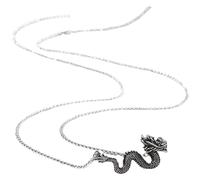 IMIKEYA Collier Pendentif Dragon Chinois Rétro Chaîne Métal Couleur Vintage Bijou Homme Léger 1 Pièce Style Hip-Hop Soirées Bars et Présents