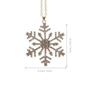 IMIKEYA Collier Pendentif Flocon Étincelant Chaîne Pull Flocon de Collier Hiver Délicat