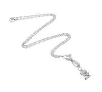 IMIKEYA Collier Pendentif Machine à Gâteaux Créatif en Alliage Argenté Chaîne Clavicule Élégante 45 CM Bijou Original pour Pâtissier et Présent Gourmand