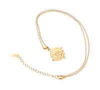 IMIKEYA Collier Pendentif Vintage Tarot Acier Inoxydable avec Charme Soleil Œil Protecteur Collier Ras-du-cou Léger pour Filles Bijoux Résistants et Élégants