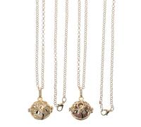 IMIKEYA Collier Ras-du-cou en Pierre de Lave et Métal Doré Diffuseur D'huiles Essentielles pour Femme Chaîne Pull Accessoire Aromathérapie Présent Couleur Aléatoire