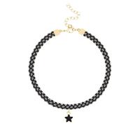 IMIKEYA Collier Ras du Cou Étoile, Collier Pendentif Étoile, Alliage, Noir, pour Femmes et Filles, Mariage, Usage Quotidien